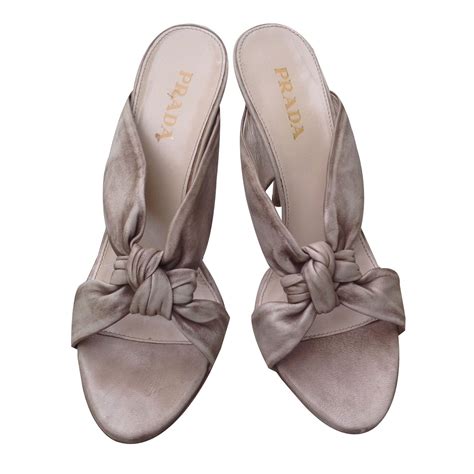 prada beige mules size 35|prada mules for women.